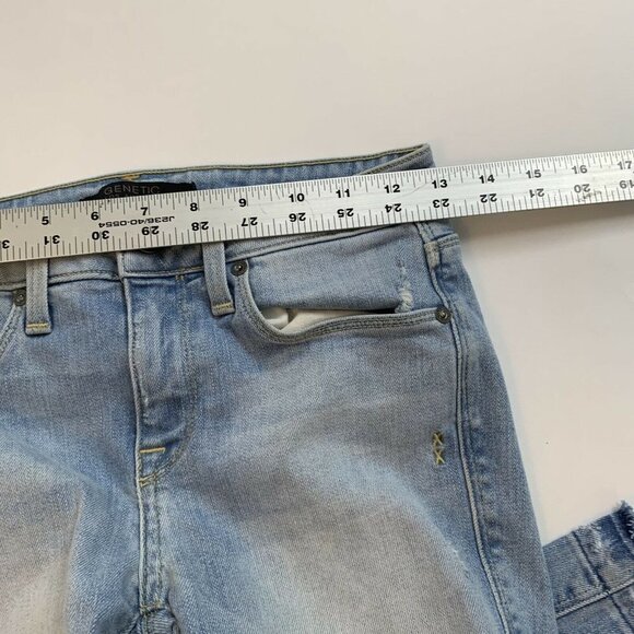 Genetic Los Angeles  Blue Daphne Skinny Jean Size 25 Distressed Raw Hem Women - Picture 9 of 11